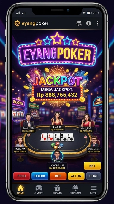 Layar utama eyangpoker — antarmuka bersih setelah instalasi